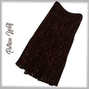 PATRICIA WOLF Lace Maxi Skirt - M